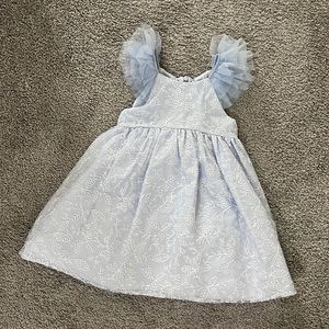 Light blue, floral embroidered, Pippa & Julie dress in 2T, worn once
